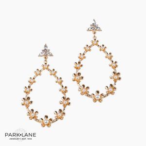 Park Lane "Jasmine" Gold Flowers with Pearls Earrings
